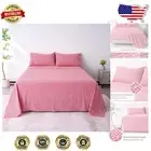 3-Piece Red Gingham Twin Sheets Set - 100% Cotton, Deep Pockets Up to 16"