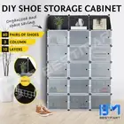 DIY Shoe Cube Box Cabinet Stackable Storage Rack Organiser Sneaker Display Shelf