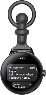 yothchose Compatible with Google Pixel Watch Fob Keychain Pocket Watch Clip Nurse Doctors Strap Silicone Replacement Band for Midwives Healthcare Paramedics Hikers, black