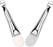 KAILIKETIY 2pcs Double-ended Facial Mask Brush Soft Bristle Silicone Beauty Tools for and Even Application for Home and Travel Use