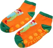 TOKIDNY Nylon Yoga Socks for Women Men Non-slip Gripper Socks Comfortable for Activities Orange