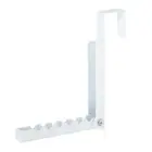 Over the Door Hooks Iron Foldable Over Door Drying Laundry Rack Hook, White