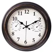 Outdoor Clocks for Patio, Large 12 inch Outside Wall Clock 12 Inch Bronze