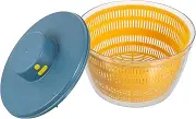 BRIGHTFUFU 1Pc Electric Salad Spinner Drain Basket for Quick Vegetable Drying Efficient Lettuce Dryer for Home and Restaurants Second Drain Design No Oil Splash