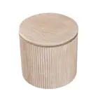 Raimon Furniture Cameo Faux MarbleWooden Frame Round Modern End Lamp Side Table