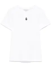 [Alexander Mcqueen] Alexander Mcqueen-T-Shirt Con Ricamo Skull Rovesciato-Donna 42 IT
