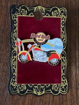 Hard Rock Cafe Pin Badge SYDNEY AUSTRALIA Motorcycle Guitar Born To Rock 2010