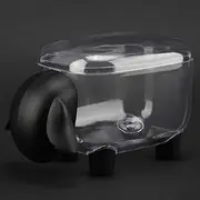 Mini Cotton Swab Storage Box Sheep Shape Desktop Organizer (Black)