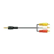 Sansai 1.5m 3.5mm Aux Stereo Male to RCA Cable/AV Plug Audio Video for DVD TV