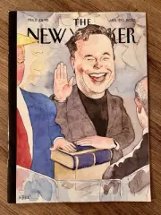 THE NEW YORKER MAGAZINE Jan 20, 2025 Elon Musk Barry Blitt “Two’s a Crowd”