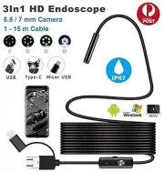 5.5/7mm USB HD Endoscope Borescope Inspection Tube Camera Waterproof Android PC