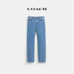 【COACH蔻馳官方直營】直筒丹寧牛仔褲-中靛藍色(CK516)
