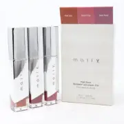 Mally High Shine Buildable Lip Lacquer Trio / New With Box