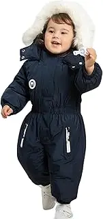 [Generic] Kids 2-Piece Snowsuit Toddler Baby Boys Girls Winter Wear Down Jacket Ski Jacket & Snow Bib Pants Ski Suit, 1-6 Years