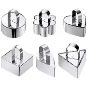1 Set Cake Ring Molds, Stainless Steel Cake Mousse Molds for Desserts Making