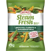 Heinz Steam Fresh Vegetables Frozen Veg Broccoli, Carrots & Peas 450g