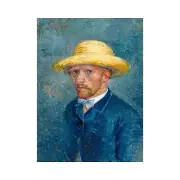 Van Gogh, Portrait of Theo van Gogh, 1887, Canvas Print, 30" x 40" + Border