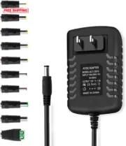 DC 12 Volt 1.5 Amp Switching Power Supply, 100-240V 50-60Hz AC to DC 12V 1.5A 18