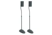 SANUS Height Adjustable Speaker Stands for Home Theater - Durable Design w/Tear Drop Base Fits Speakers up to 4lbs - 13" of Tool-Free Height Adjustment - Easy DIY Assembly