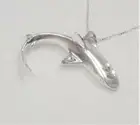 STERLING SILVER NAUTICAL OCEAN REEF MAKO SHARK FISH SEA LIFE PENDANT NECKLACE