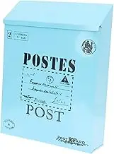 Mipcase Lockable Wall Mounted Mailbox Vintage Letter Box for Home Office Easy to Install Retro Style Design for Secure Newspaper Letter Storage Accent