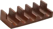 Perfk Wood Sushi Tacos Holder Sushi Hand Roll Holder Rack Gadget Decorative Decor Serving Tray Display Stand for Table Centerpiece, 5 Grid