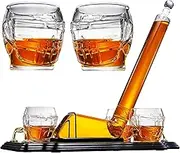 Ice Hockey Whiskey Decanter Set with 4 Unique Helmet Glasses, 750ml Decanter and 8oz Glasses – Perfect for Hockey Fans Gift, Whiskey Lovers, Sports Enthusiasts, Fathers, or Holidays by The Wine Savant