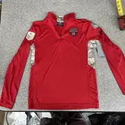 Nebraska Cornhuskers Boys Youth Long sleeve Qt Zip Pullover Red Medium 12-14