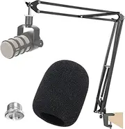 20+18.5in Rode Podmic Stand with Pop Filter, Professional Boom Arm and Windscreen for Rode PodMic Cardioid Dynamic Podcasting Microphone by YOUSHARES