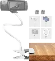 Webcam Stand Holder, 1/4 Inch Thread Gooseneck Holder with 3/8 Inch Screws, Desk Camera Mount for DSLR Cameras, Webcam, Ring Light, Handcam and Mobile Phones