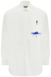 [MOSCHINO] MOSCHINO printed pocket shirt with button 40 White