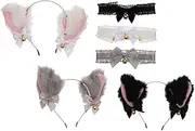 [FOYTOKI] 3 Sets Decorative Girl Cat Ear Headbands Collar Props Costume Party Outfit Props