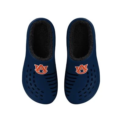 FOCO NCAA Men's Auburn Tigers Sherpa Lined Big Logo Clogs