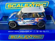 Scalextric C3528 BMW Mini Cooper S #1 "Lee Allen" W/Lights DPR 1/32 Slot Car