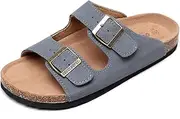 [XUEMML] Slide Sandals For Mens Open Toe Adjustable Straps With Comfy Arch Support Athletic Orthotic Beach Flip Flops Men Summer Sport Shoes (Color : Blue, Size : 41 EU)