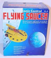 SK Toys FLYING SAUCER UFO Space Ship Battery Operated Model MIB`78 RARE!