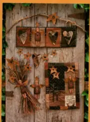 Evening Angel Doll Pattern Soft Sculpture Wall Collages Hearts Stars