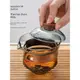 玻璃蓋碗茶杯家用大號防燙泡茶碗帶蓋單個手抓壺功夫茶具套裝