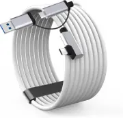 Link Cable 16FT Compatible for Oculus Quest 2/3/PICO 4, 2 in 1 Interface, USB