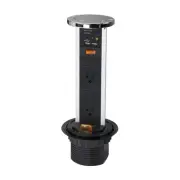 Waterproof 2 Plug Port Pull Up Power Bar Outlet Receptacle Dual Usb Connector