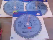 THREE !! Master Mechanic 7-1/4" x 36 Tooth Carbide Tipped Saw Blades Made In USA
