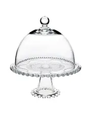 Godinger Chesterfield 10.25in Crystal Domed Cake Plate