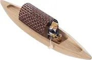 ADOCARN Wooden Boat Model Mini Boat Sailboat Decor Boat Decorations Sail Boat Decor for Home Nautical Party Decorations Sailboat Accessories Beach Theme Decor Unfinished Wooden Miniatures
