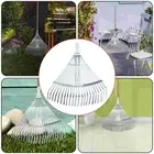 Garden Leaf Rake 29-46cm Expandable Folding Metal Rake for