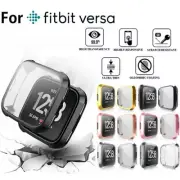 For Fitbit Versa 2 /1 Silicone TPU Shell Case Screen Protector Frame Full Cover