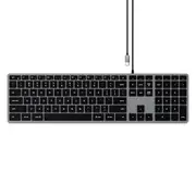 SATECHI W3 Keyboard with Numeric Keypad - Space Grey Wired USB-C - Backlit - with Numeric Pad [ST-UCSW3M]