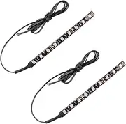 Kinstecks 2PCS 9LEDs Motorcycle LED Strip Light Bar Turn Signal Indicator Blinker Strip Lights Backup License Plate Strip Light 12V Universal for Motorcycles ATVs Scooters Vehicles-Amber