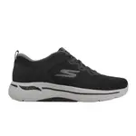 SKECHERS 健走鞋 GO WALK ARCH FIT 男鞋 黑灰 透氣 支撐 健行 休閒 運動216254BKGY