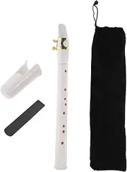 TOPPERFUN Beginner Saxophone Portable Mini Sax Simple Design White Ideal