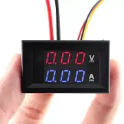 Eiechip LED Digital Voltmeter Ammeter, Mini DC Digital Multimeter 100V 10A, Blue